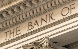 Building Facade with The Bank Of